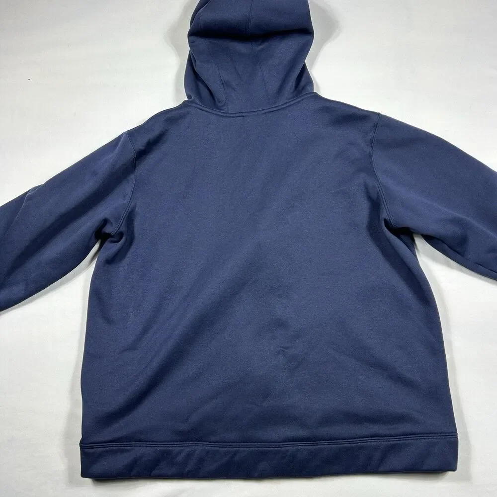 Under Armour Jacket Hooded Boys M L ? Blue Orange Hoodie Full Zip Athletic Sport